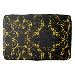 Black & Gold Bath Mat