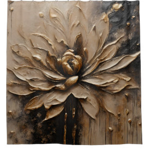 Black Gold Beige Brown Abstract