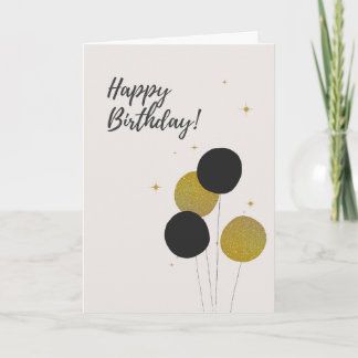 Black & Gold Birthday Card