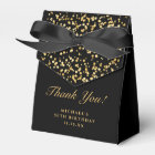 Black & Gold Birthday Party Thank You