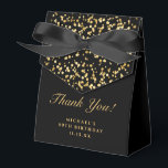 Black & Gold Birthday Party Thank You Favor Box<br><div class="desc">Black & Gold Birthday Party Thank You Favour Box</div>