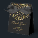 Black & Gold Birthday Party Thank You Favor Box<br><div class="desc">Black & Gold Birthday Party Thank You Favour Box</div>