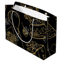 Black Gold Birthday Pattern