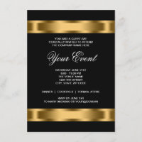Black Gold Black Tie Corporate Party