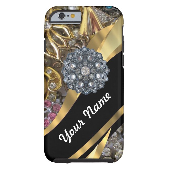 Black & gold bling Case-Mate iPhone case (Back)