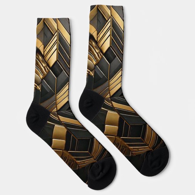 Black gold bling socks ladies (Right)