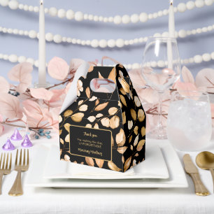 Black Gold Botanical Quinceañera Favour Box