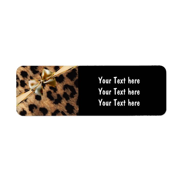 Black & Gold Bow Leopard Cheetah Glam Party (Devant)