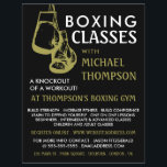 Black & Gold Boxing Gloves, Boxing Class Advert Flyer<br><div class="desc">Black & Gold Boxing Gloves,  Boxing Class Advert Flyers By The Business Card Store.</div>