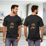 Black gold business logo T-Shirt<br><div class="desc">A black t-shirt.  Personalize and add your business logo,  both on the front and the back.</div>