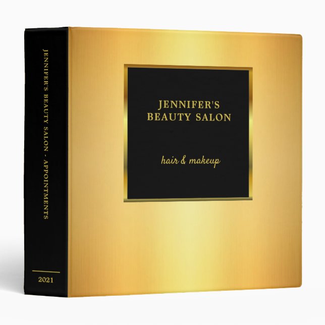 Black gold business professional album binder (Front/Spine)