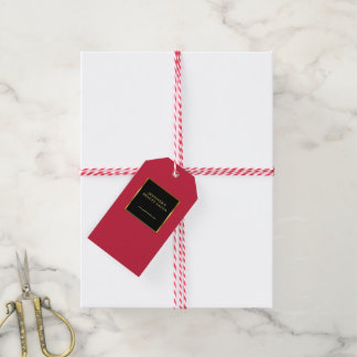 Black gold cardinal red promotional professional gift tags