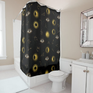 Black Gold Celestial Sun & Moon Zodiac Eye