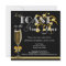 Black Gold Champagne New Years Eve Invitation