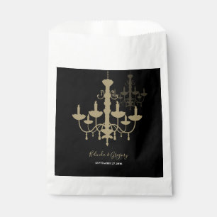 Black Gold Chandelier Wedding  Favour Bag
