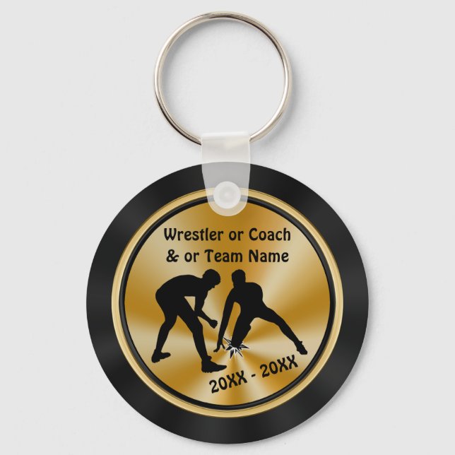 Black Gold Cheap Wrestling Party Favours, Keychain (Front)