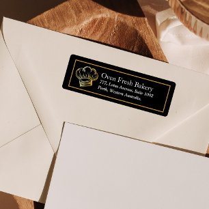 Black Gold Chef Casquette Bakery Adresse de retour