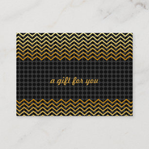 Black Gold Chevron Salon and Spa Gift Certificate