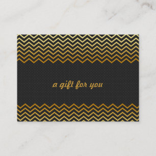 Black Gold Chevron Salon et certificat cadeau Spa