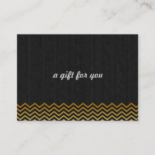 Black Gold Chevron Salon et certificat cadeau Spa