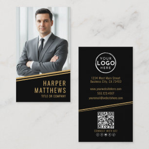 Black Gold Chic Real Estate Business Card