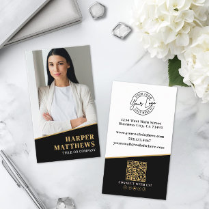 Black Gold Chic Real Estate Business Card