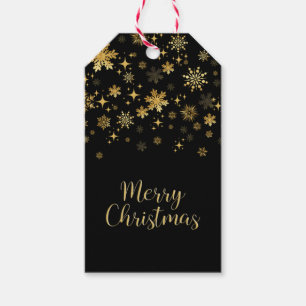 Black Gold Christmas Gift Tags
