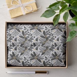 Black Gold Christmas Pattern#17 ID1009 Tissue Paper