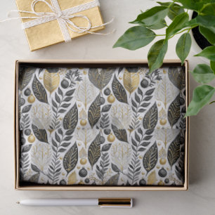 Black Gold Christmas Pattern#21 ID1009 Tissue Paper