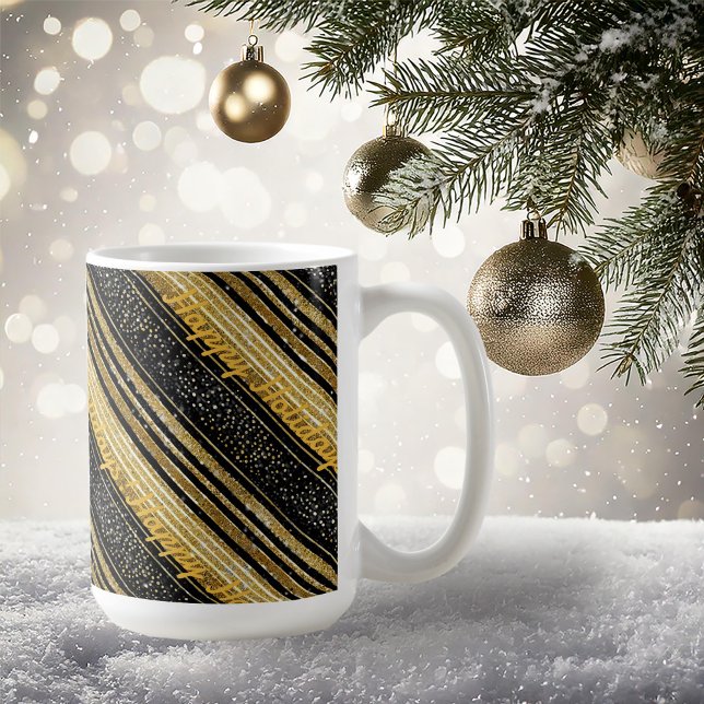 Black Gold Christmas Pattern#28 ID1009 Coffee Mug (Creator Uploaded)