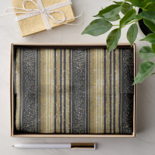 Black Gold Christmas Pattern#28 ID1009 Tissue Paper