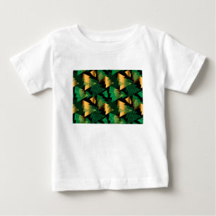 black gold christmas trees baby T-Shirt