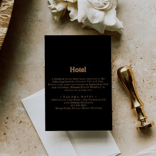 Black Gold Classic Minimal Hotel Enclosure Card