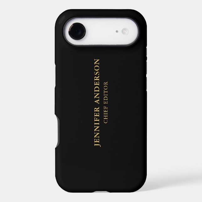 Black Gold Colors Professional Trendy Modern Name (Back)