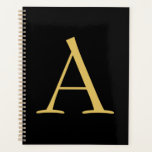 Black Gold Colour Monogram Professional Planner<br><div class="desc">This template can be customized to meet all professional occupations.</div>