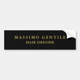 Black Gold Colour Professional Trendy Bumper Sticker