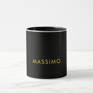 Black Gold Colours Professional Minimalist Name Mug