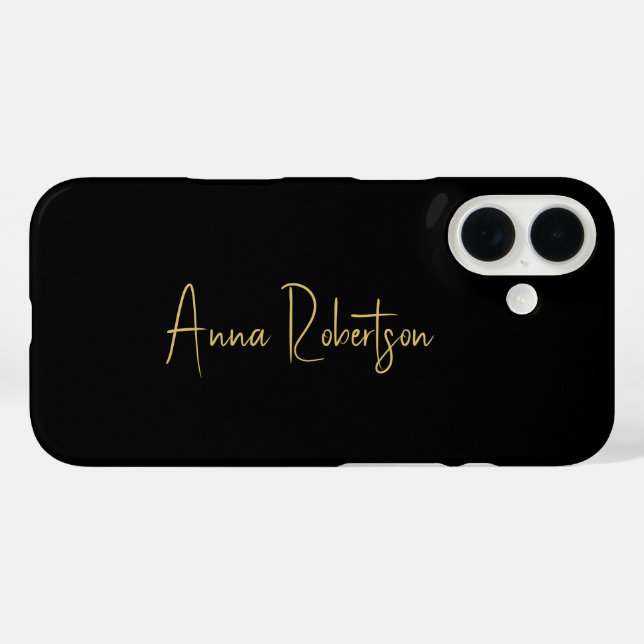 Black Gold Colours Professional Trendy Calligraphy Case-Mate iPhone Case (Back (Horizontal))