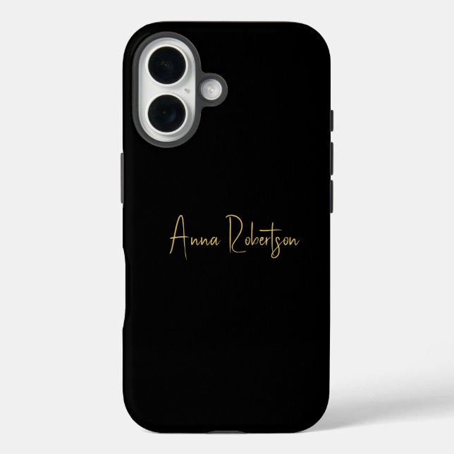 Black Gold Colours Professional Trendy Calligraphy Case-Mate iPhone Case (Back)