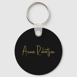 Black Gold Colours Professional Trendy Calligraphy Keychain