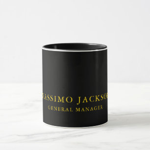 Black Gold Colours Professional Trendy Minimalist Mug