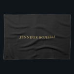 Black Gold Colours Professional Trendy Modern Plai Kitchen Towel<br><div class="desc">Plain Minimalist Modern Designs. They're all simple,  modern,  attractive.</div>