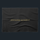 Black Gold Colours Professional Trendy Modern Plai Kitchen Towel<br><div class="desc">Plain Minimalist Modern Designs. They're all simple,  modern,  attractive.</div>