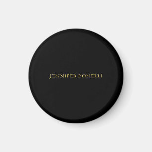 Black Gold Colours Professional Trendy Modern Plai Magnet