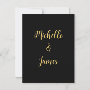 Black & Gold Colours Professional Trendy Modern Postcard