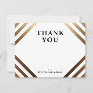 Black Gold Corporate Thank You Card