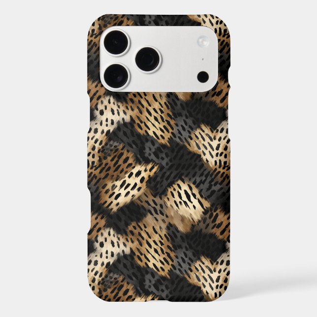 Black Gold Cream Leopard Animal Print   (Back)