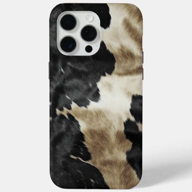 Black Gold Cream Western Cowhide Case-Mate iPhone Case (Back)