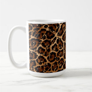 Black & Gold Crystal Tiger Pattern Coffee Mug