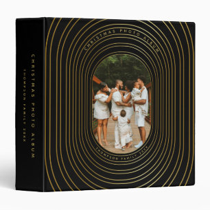 Black Gold Custom Christmas Photo Family Album Binder